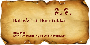 Hatházi Henrietta névjegykártya