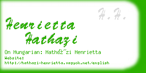 henrietta hathazi business card